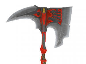 Skull axe game ready low-poly Modello 3D