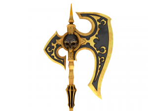 Skull axe game ready low-poly Modello 3D
