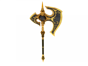 Skull axe game ready low-poly Modello 3D