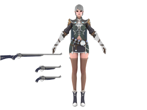 Sci fi cyberpunk action girl adrestia-rigged 3D Model