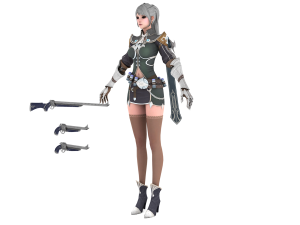 Sci fi cyberpunk action girl adrestia-rigged 3D Model