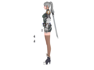 Sci fi cyberpunk action girl adrestia-rigged 3D Model