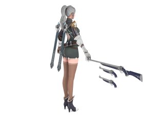 Sci fi cyberpunk action girl adrestia-rigged 3D Model