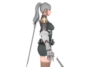 Sci fi cyberpunk action girl adrestia-rigged 3D Model