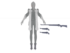 Sci fi cyberpunk action girl adrestia-rigged 3D Model
