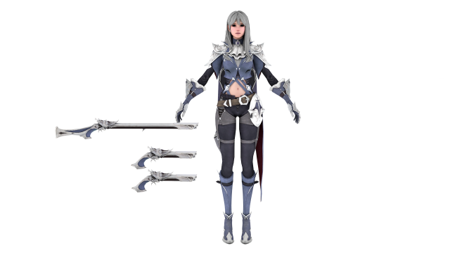 Anime Fantasy Sorceress Nienke Rigged Modèle 3D .c4d .max .obj .3ds .fbx .stl .blend 