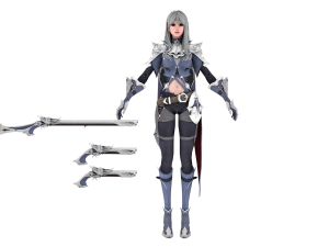 Anime Fantasy Sorceress Nienke Rigged 3D Model