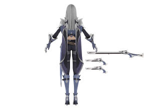 Anime Fantasy Sorceress Nienke Rigged Modèle 3D