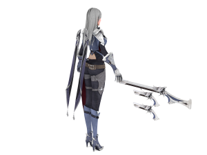 Anime Fantasy Sorceress Nienke Rigged Modèle 3D
