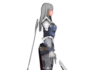 Anime Fantasy Sorceress Nienke Rigged Modèle 3D