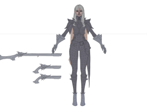 Anime Fantasy Sorceress Nienke Rigged Modèle 3D