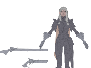 Anime Fantasy Sorceress Nienke Rigged Modèle 3D