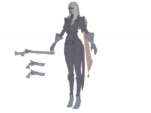 Anime Fantasy Sorceress Nienke Rigged Modèle 3D