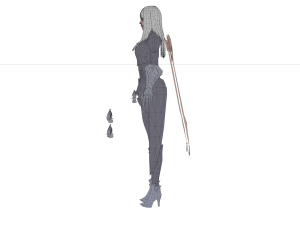 Anime Fantasy Sorceress Nienke Rigged Modèle 3D