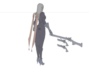 Anime Fantasy Sorceress Nienke Rigged Modèle 3D