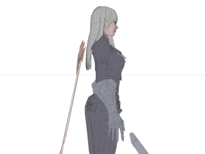Anime Fantasy Sorceress Nienke Rigged Modèle 3D