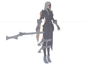 Anime Fantasy Sorceress Nienke Rigged Modèle 3D