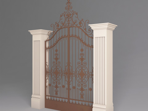 Classic Gate Door 001 3D Модель