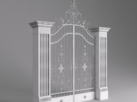 Classic Gate Door 001 3D Модель
