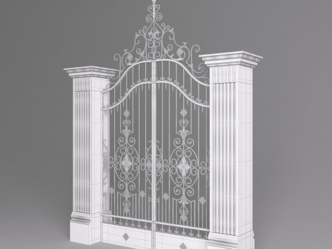 Classic Gate Door 001 3D Модель