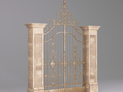 Classic Gate Door 001 Modello 3D