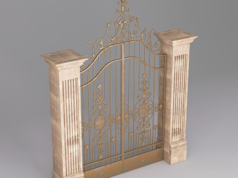 Classic Gate Door 001 3D Модель
