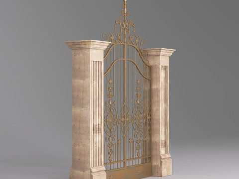 Classic Gate Door 001 3D Модель
