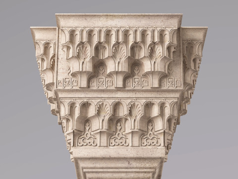 Classic Islamic Muqarnas Column 001 3D Model