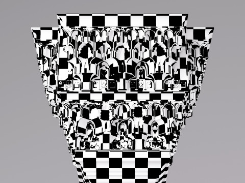 Classic Islamic Muqarnas Column 001 3D Model