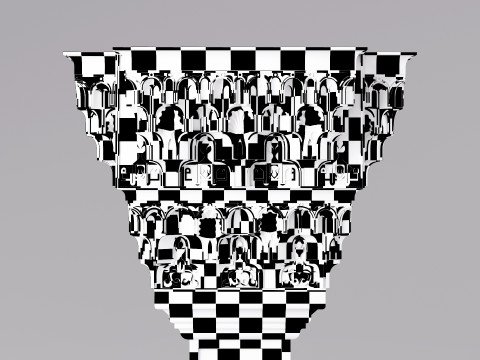 Classic Islamic Muqarnas Column 001 3D Model