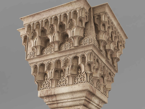 Архитектурная колонна Мукарнас 001 3D Модель