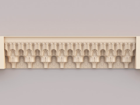 Classic Islamic Cornice 001 3D 모델