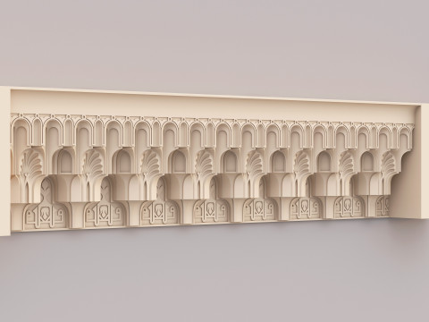 Classic Islamic Cornice 001 3D 모델