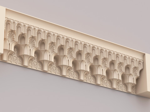 Classic Islamic Cornice 001 3D 모델