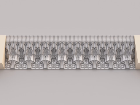 Classic Islamic Cornice 001 3D 모델