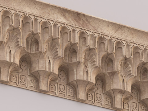 Classic Islamic Muqarnas Cornice 001 Model 3D