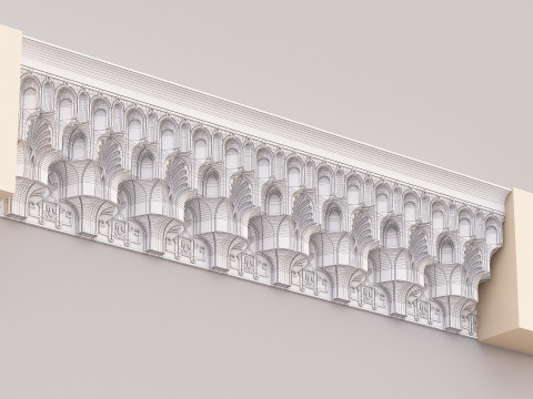 क्लासिक इस्लामिक मुकर्नस कॉर्निस 001 3D मॉडल