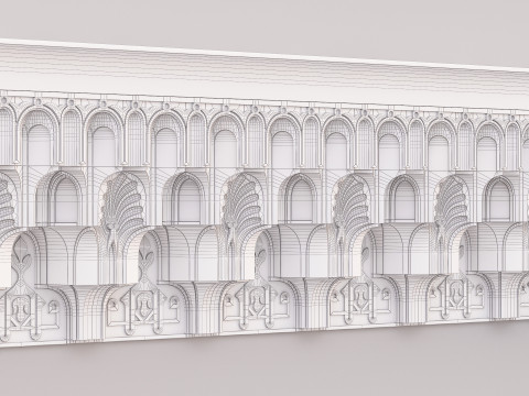 क्लासिक इस्लामिक मुकर्नस कॉर्निस 001 3D मॉडल