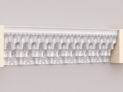 क्लासिक इस्लामिक मुकर्नस कॉर्निस 001 3D मॉडल