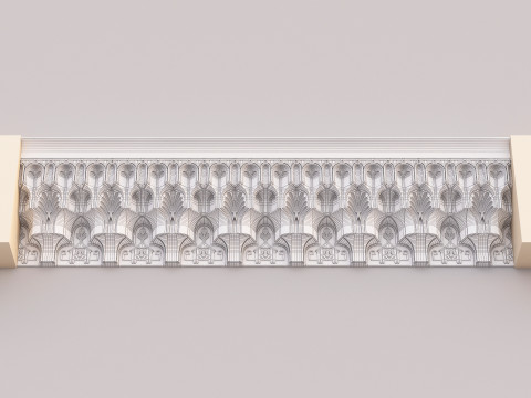 क्लासिक इस्लामिक मुकर्नस कॉर्निस 001 3D मॉडल