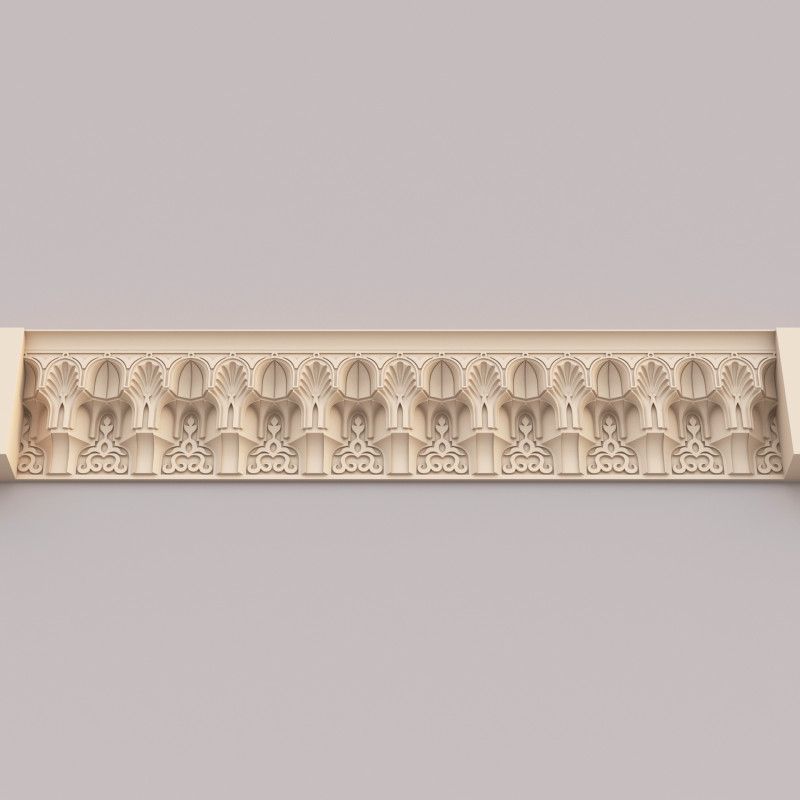 Classic Islamic Cornice 002 3Dモデル .c4d .max .obj .3ds .fbx .stl .blend 