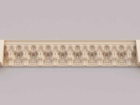Classic Islamic Cornice 002 3D मॉडल