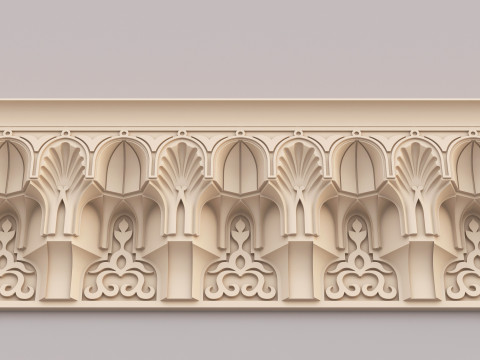 Classic Islamic Cornice 002 3Dモデル
