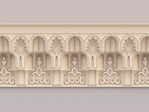 Classic Islamic Cornice 002 3Dモデル