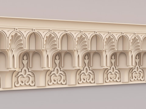 Classic Islamic Cornice 002 3Dモデル
