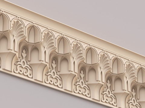 Classic Islamic Cornice 002 3Dモデル