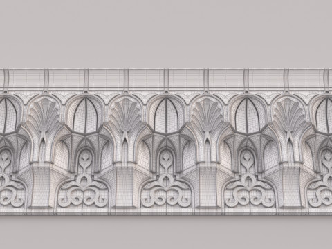 Classic Islamic Cornice 002 3Dモデル