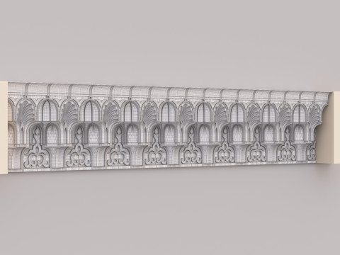 Classic Islamic Cornice 002 3Dモデル