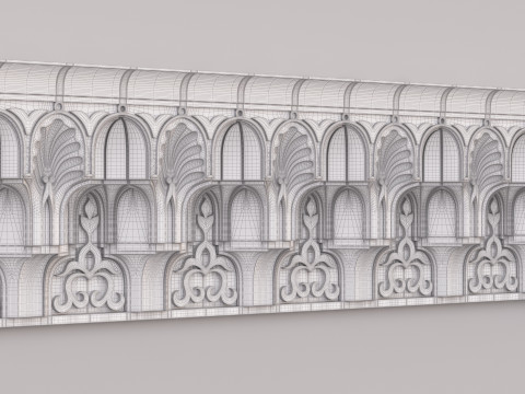 Classic Islamic Cornice 002 3Dモデル