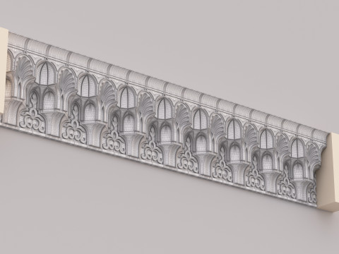 Classic Islamic Cornice 002 3Dモデル